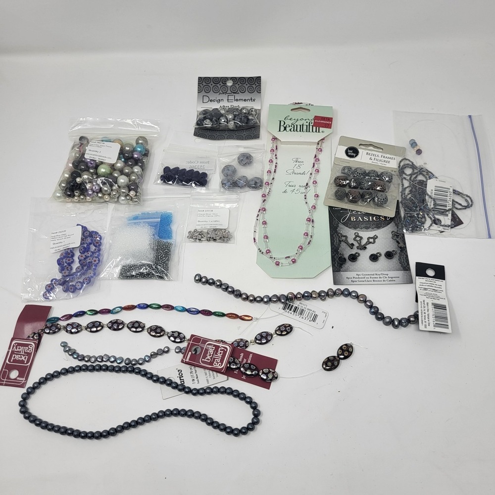 Bundle Of Jewelry Making Supplies Arts‎ Crafts Glass Beads Millifiore Lot#9